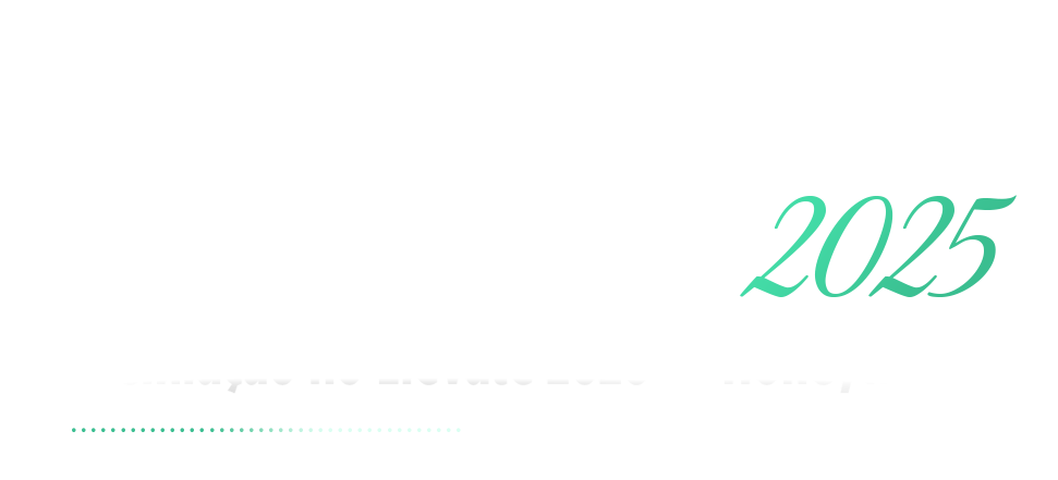 Decorative 2025 in teal cursive on white with a subtle shadow and a dotted teal underline at the bottom left.